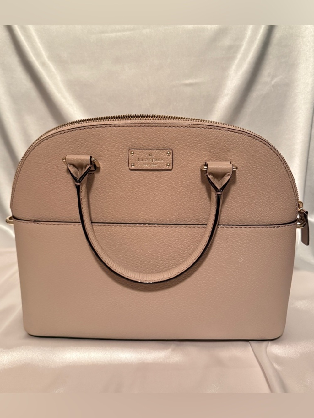 Kate Spade Beige Dome Satchel - Pebbled Leather